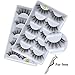 3D Real Mink False Eyelashes, Handmade Reusable Mink Lashes, Luxurious Wispy Natural Cross Thick Long Lashes With Applicator 10 Pairs/F820