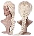Anogol Free Hair Cap + Blonde Cosplay Wig Party Braid Hair Wigs (1-Pack)