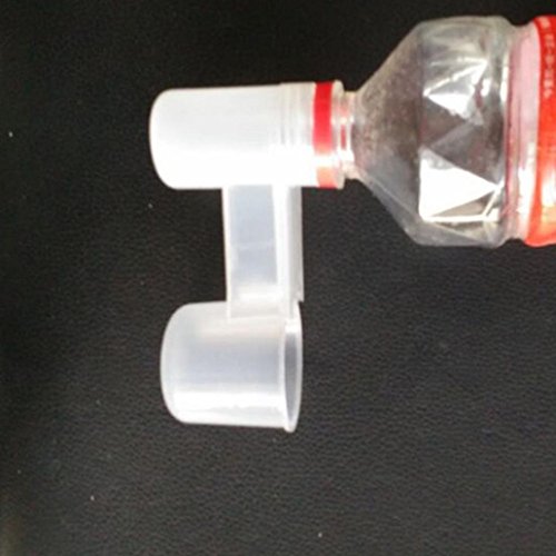 Afco Automatic Pet Bird Parrot Water Feeder Practical Plastic Drinking Bowl for Cage size 4.1cm4.9cm (Transparent)