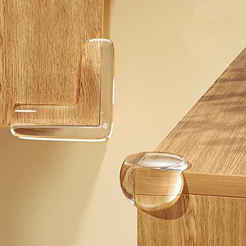 Meekye 20 Stück Kantenschutz Eckenschutz Baby Silikon, Tischkantenschutz Selbstklebend Kinder Eckenschutz Kantenschutz für Möbel um das Baby