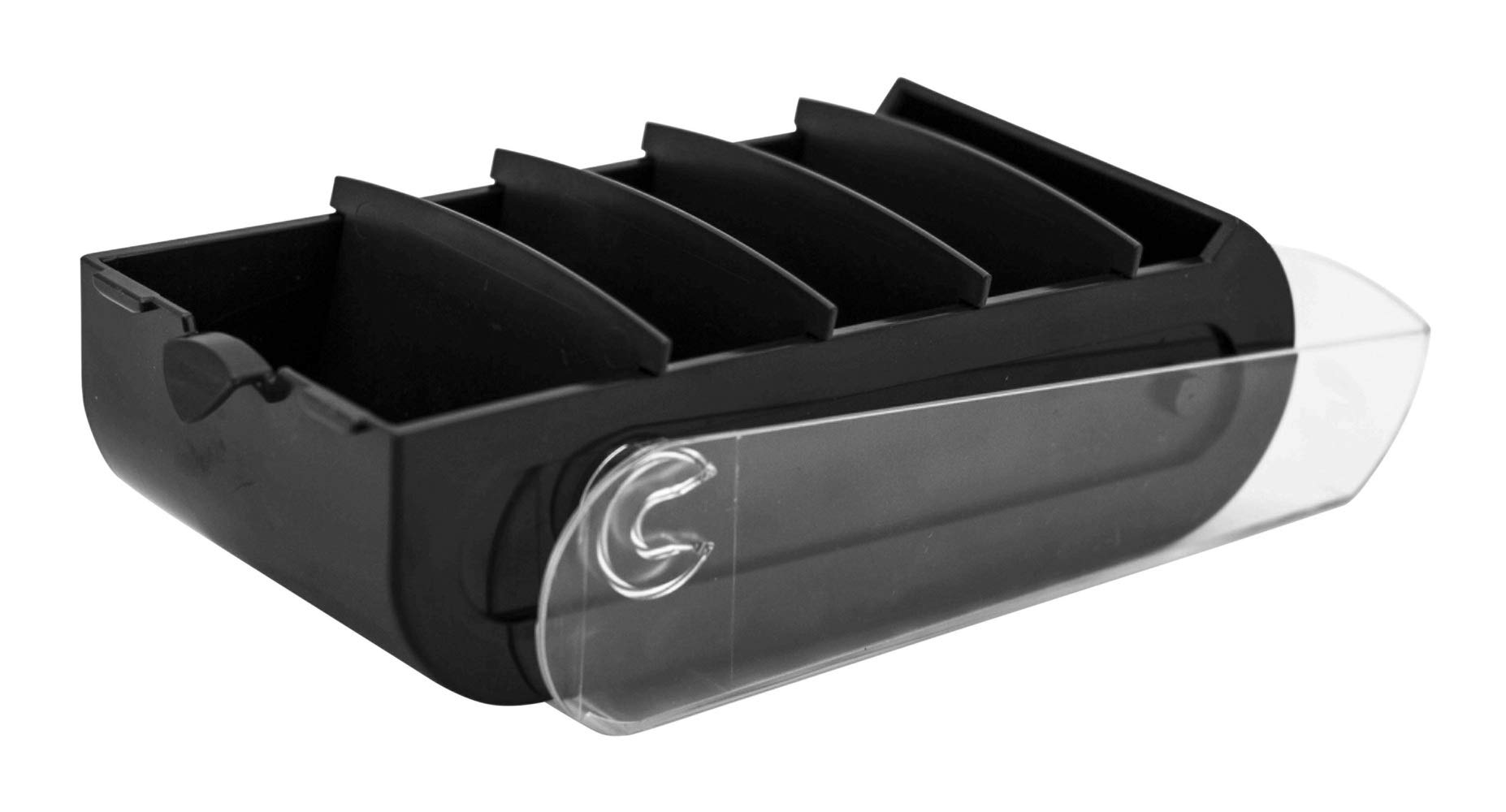 Exacompta - Ref 5341423D - Bunny Box Revision Cards Learning Box - A7 (250 x 132 x 85mm) in Size, Holds Up To 900 A7-Sized Cards - Office Black & Clear