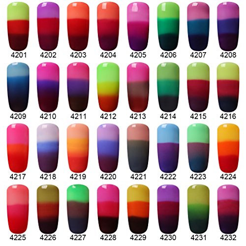 Gel Nail Polish,CLAVUZ Soak Off Color Changing Nail Lacquer Nail Art Manicure 10ML - Thumbnail 2