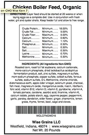 Amazon Com Organic Chicken Boiler Feed Wise Grains 40 Pounds