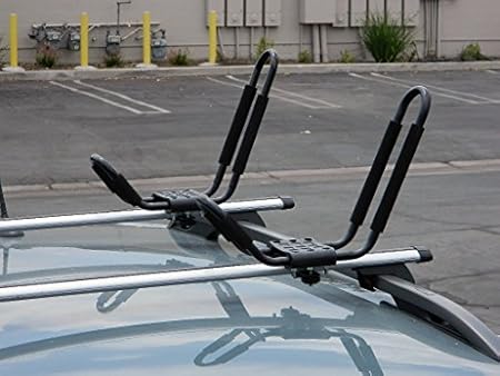 Amazon 9sparts Jバー製カヤックカヌーインフレータブルボートwakeboard Waveboard Paddleboard スノーボードスキー屋根ラックキャリア車suvトラックジープ屋根トップマウントwithストラップ ルーフキャリアアクセサリ 車 バイク