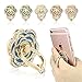 Phone Ring, ECVILLA Luxury Rose Shape Universal Phone Holder, 360° Rotation/3D Ring Grip Compatible with iPhone iPad Samsung LG HTC Nokia Huawei Tablet (Blue)
