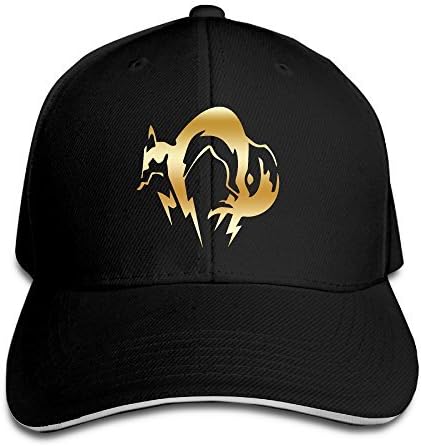 KMRR Metal Gear Solid Fox Hound Gold Logo Flex Baseball Cap Black