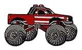 Bigfoot Monster Truck Red-white DIY Applique Embroidered Sew Iron on Patch BF-001
