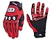 Seibertron Unisex MX ATV MTB Racing Gloves - Full Finger Touchscreen Glove for Bicycle Cycling Mountain Biking Motorcycle and Motocross Red M