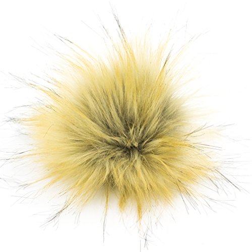 Furling DIY 12pcs Faux Raccoon Fur 4.3inch Pom Pom Ball For Knitting Hat DIY accessories (Popular Mix) - Thumbnail 4