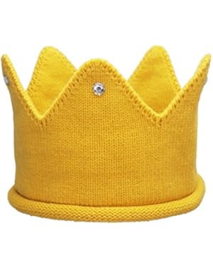 Baby Toddler Boys Girls Crown Warm Soft Birthday Knit Crochet Beanie Hat