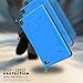 Fire 7 2015 Case, Poetic QuarterBack [Corner/Bumper Protection][Replaceable back][Dual protection]- Stylish PC+TPU Case for Amazon Fire 7 5th Gen (2015) Blue/Black
