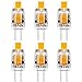 KINDEEP 12V G4 LED Bulb 10 Watt Halogen Bulb Replacement, Bi-Pin Light Bulb, 2700K Warm White, G4 Base T3 JC Type, Not Dimmable, Pack of 6