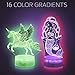 Kids LED​ ​Night Light ​with ​3D Technology, Unicorn ​and ​Mermaid with Remote, freebies &1 Gift Card - Bedroom Night Lights, Bedside Night Lamp - Girls, Boys, Teens Gift for Christmas, Birthdays