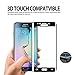 OZOP E-COMMERCE HD Samsung Galaxy S6 Edge Screen Protector, Full Screen Tempered Glass Screen Protector Film, Edge to Edge Protection Screen Cover Saver Guard for 3D 9H Hardness (Black19)