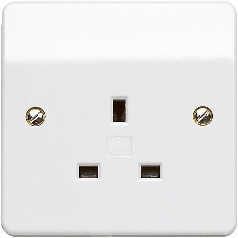MK K780WHI 13 Amp 1-Gang Socket Standard White