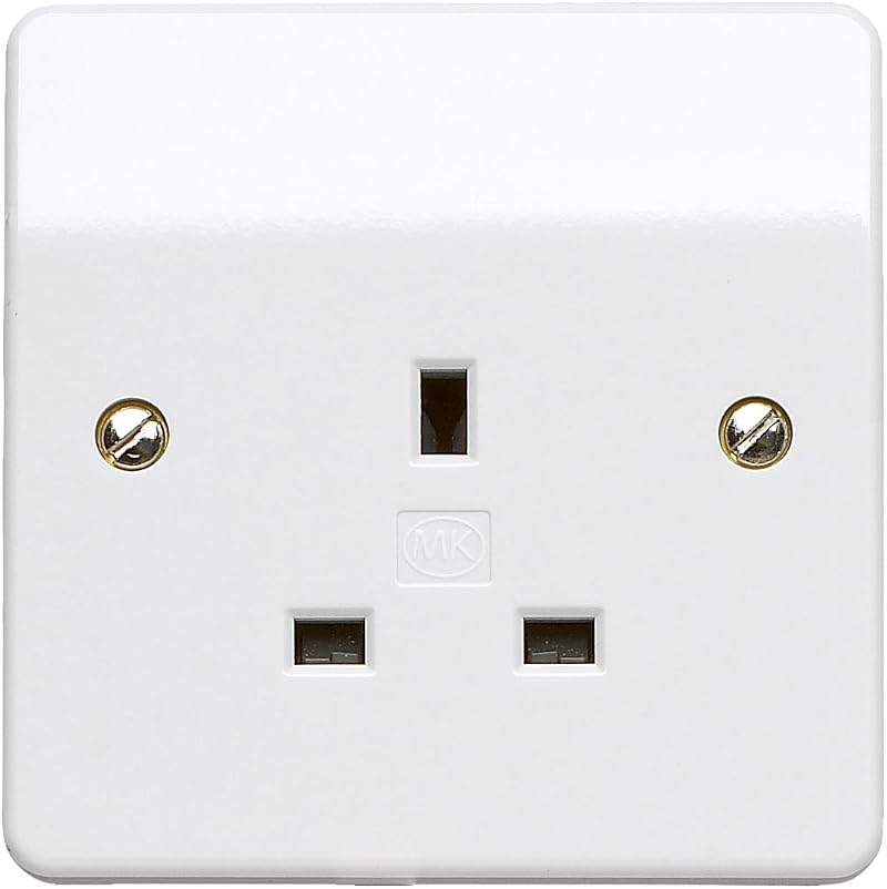 MK K780WHI 13 Amp 1-Gang Socket Standard White