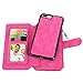 iPhone 7 Plus Case, iPhone 8 Plus Case, CaseUp 12 Card Slot - [Zipper Cash Storage] Premium Flip PU Leather Wallet Case Cover With Detachable Magnetic Hard Case - Pink