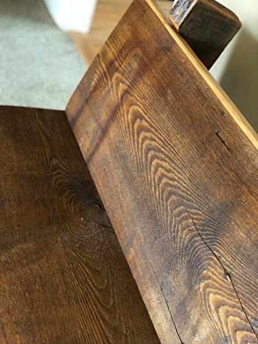 image for TNT Tables Oak Bench, Rustic Wood Bench, Natural Wood Bench, Sitting B