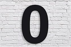 QT Modern House Number - 6 Inch BLACK - Stainless