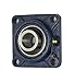 Jeremywell UCF204-12 Pillow Block Bearing (4 Pack), 3/4 inch Bore, Square, 4-Bolt Flange Mounted, Solid Base, Self-Alignment
