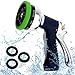 Garden Hose Nozzle - 9 Way Spray Pattern - EveShine Metal Hand Sprayer Watering Nozzle with Washers- for Car Wash, Washing Dogs & Pets, Cleaning, Watering Lawn and Garden