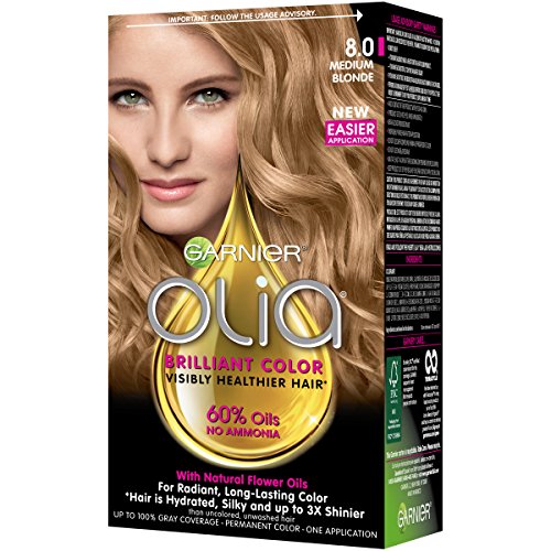 Garnier Olia Ammonia Free Permanent Hair Color, 100 Gray Coverage