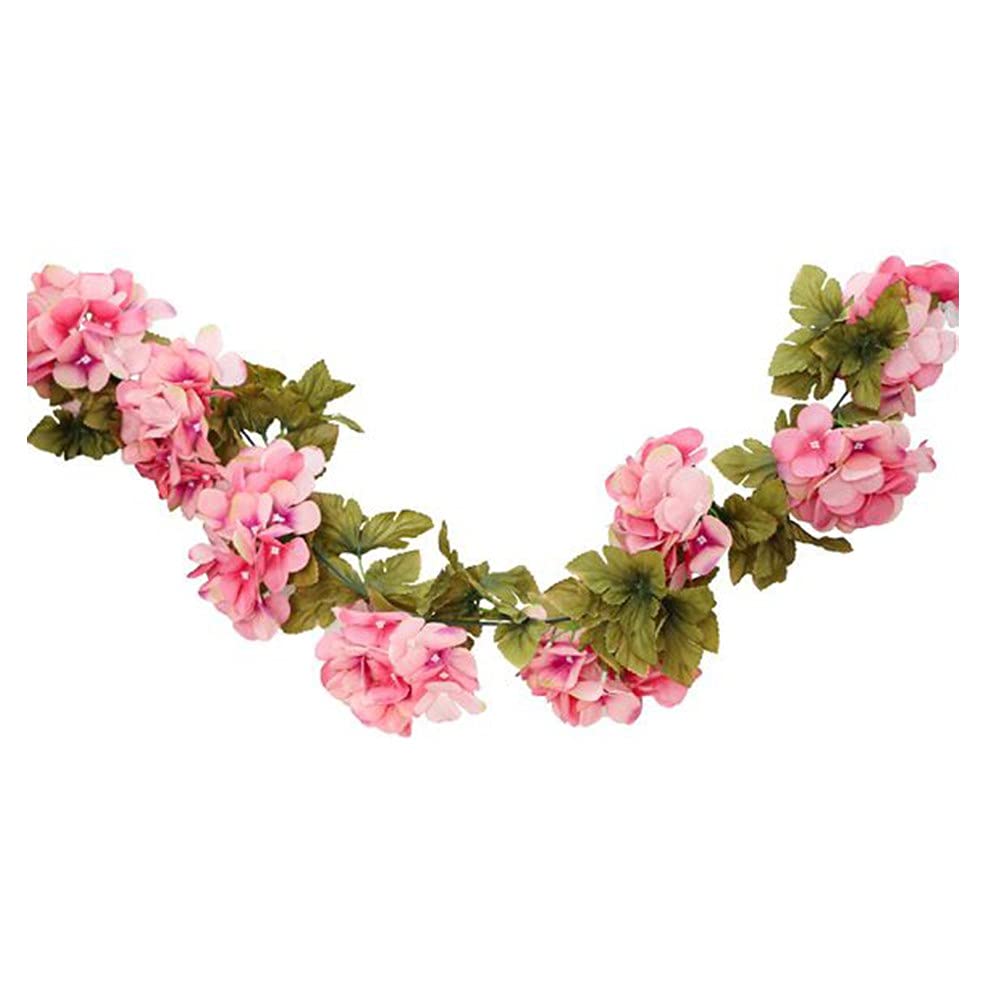 Chaks Artificial Hydrangea Garland 220 cm Pink Decoration