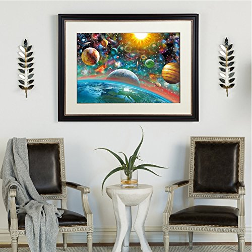 Norbi Painting With Diamonds, Planets Space Embroidery Diamond by Number Kits Rhinestone Painting Cross Stitch Kit Wall Art Decor for Kids Adult Beginner