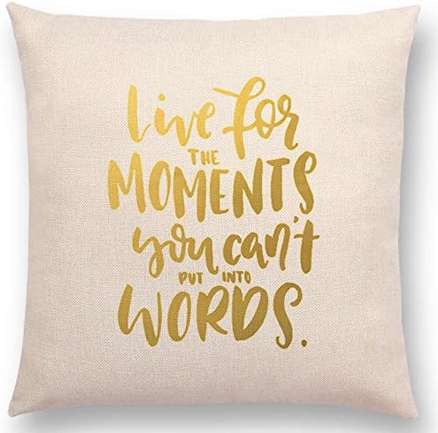 Dyg Smart Gold Art Decorative Letter Pillow Case Cover