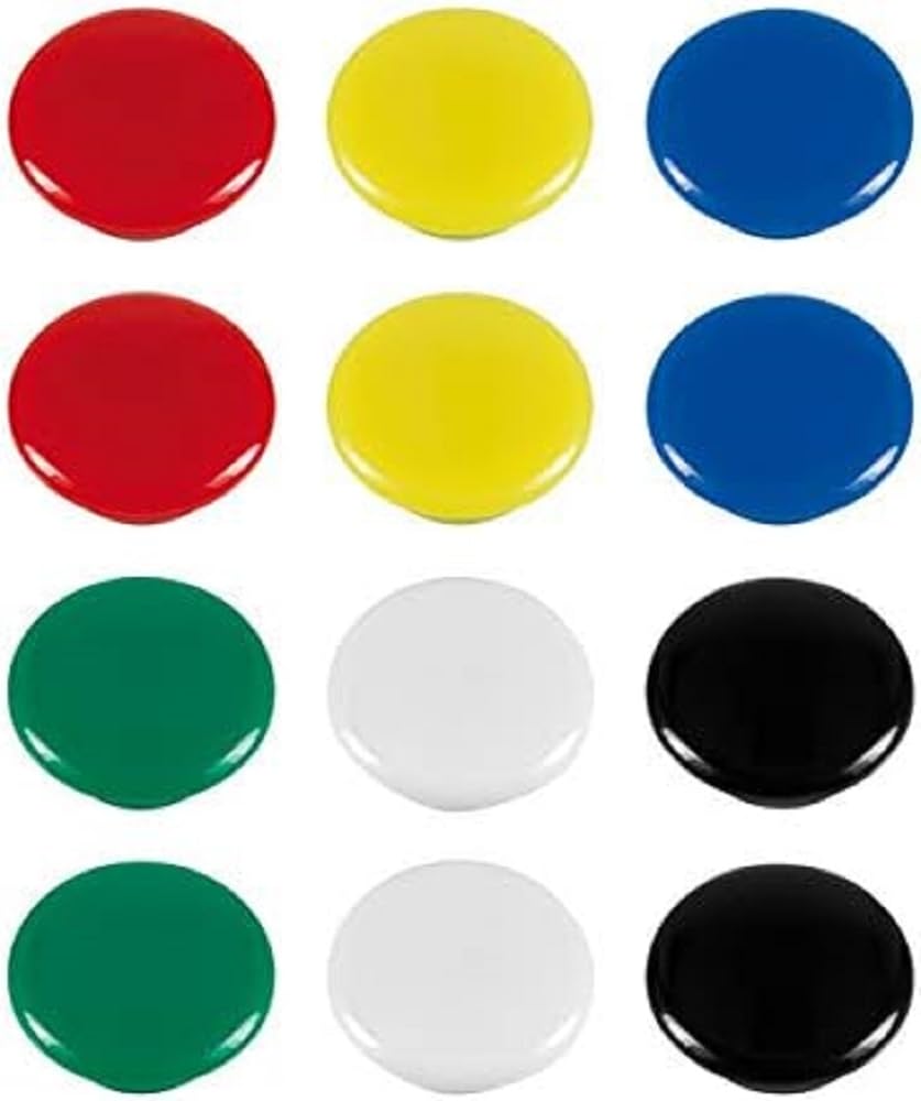 WESTCOTT E-10834 00 Holding Magnets 20 mm Round Silver Pack of 10