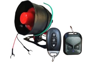 VJOYCAR Wireless Car Alarm Vehicle Security System Anti-Theft Burglar Vibration Sensor Horn Siren Universal 12V Auto Anti-Theft Protection System Simple DIY Install (Auto+Manual)