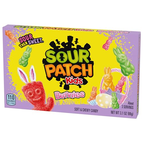 SOUR PATCH KIDS BUNNIES SOFT & CHEWY EASTER CANDY, 3.1 OZ