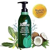 #1 Best Anti-bacterial Body Wash with Tea Tree Oil, Argan Oil and Coconut Oil 3-in-1 Formula By Keeva. 100% Natural Ingredients Are Perfect for Moisturizing Dry, Sensitive Skin, & Fighting Body Acne.