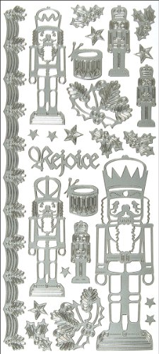 Hot Off The Press Dazzles Stickers -Nutcracker-Sliver