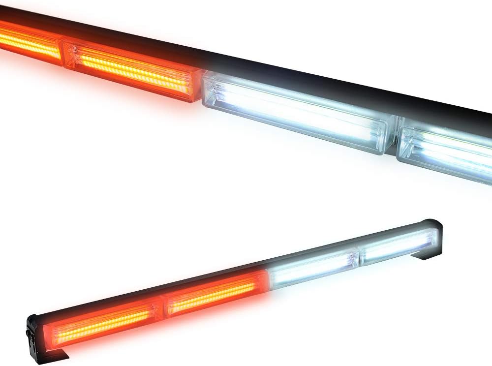 TSIALEE 24" COB LED Warning Lights Traffic Advisor Light Bar 42W High Intensity 13 Flash Modes Warning Strobe Lights Snow Plow Safety Light Car Truck Vehicle Law Enforcement Emergency Hazard Beacon