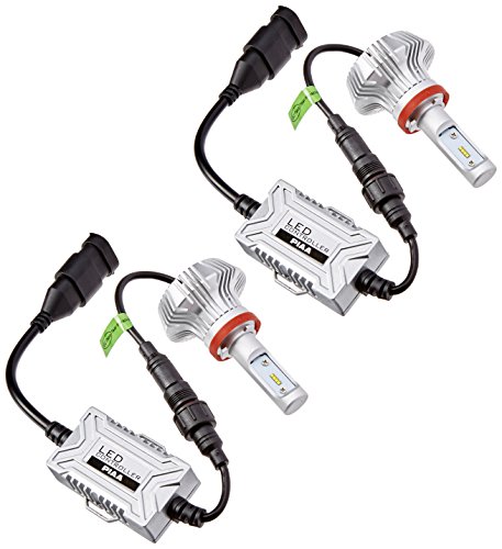 PIAA 26-17311 White H11 Platinum LED Bulb Kit, 4000 lm (25W – 2 Yr Warranty 6000K)