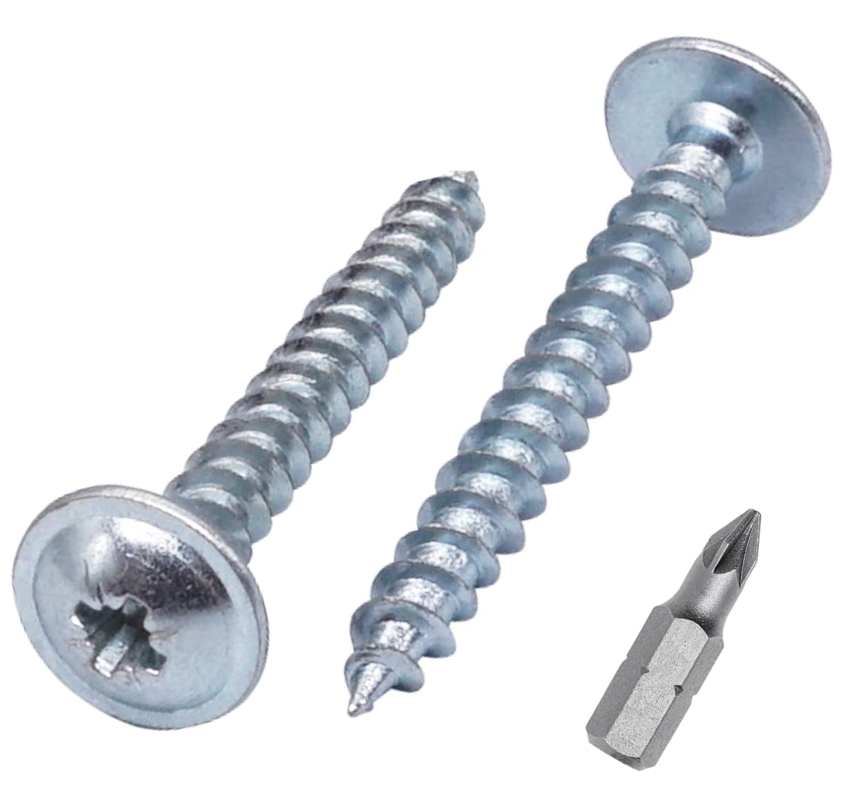(Pack of 200 pcs) Zinc Plated Steel 5.0 x 40 mm Wood Screws, Metal Screws, Modified Truss Head, Self Tapping (200, 5.0 x 40 mm)