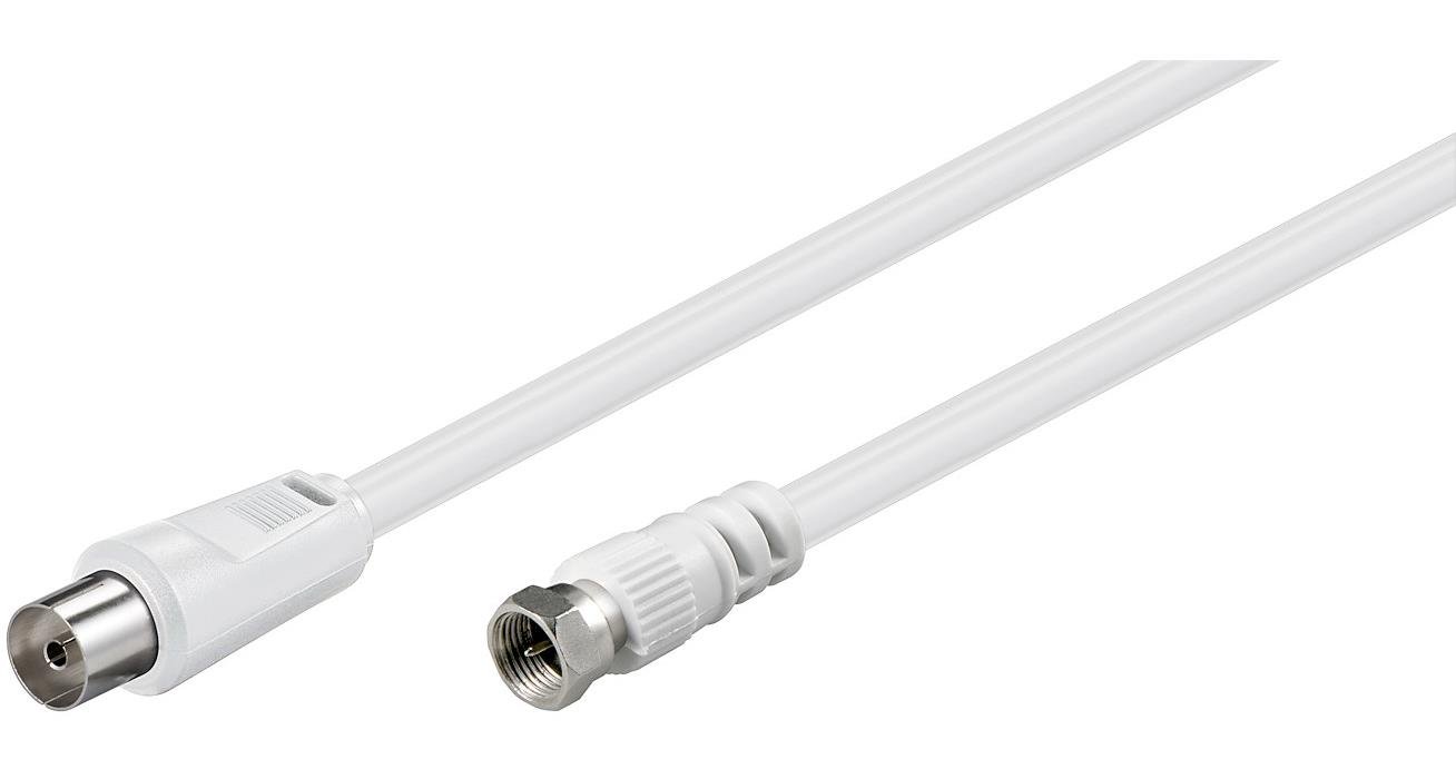 Goobay 11831 SAT Antenna Adapter Cable (<70 dB), 2X Shielded, 5m Length