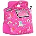 Unicorn Lunch Bag for Girls | with Name Label Pocket | Insulated Neoprene Tote | Cute Pink Rainbow Unicorns | by GOPRENE