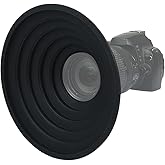 DS. DISTINCTIVE STYLE Rubber Lens Hood Anti Reflection Reversible Collapsible Lens Hood Compatible with Nikon/Canon/Sigma/Tamron/Fujifilm/Sony 70-85mm Camera Ultra Wide Lens