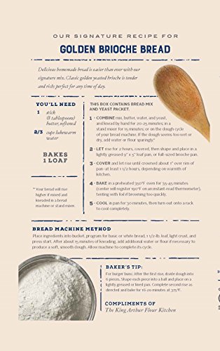 King Arthur Flour Golden Brioche Bread Mix - 13.25 OZ (376g), Bread Mix for Bread Machines or Oven Baked Bread.