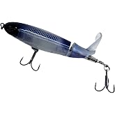 Bestac Topwater Fishing Lures Set Popper Lures for Bass Catfish Pike Perch Bass Lures with Floating Rotating Tail Artificial Hard Bait Multiple Colors