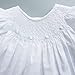 Petit Ami Baby Girls' Bishop Smocked Daydress, Newborn, White