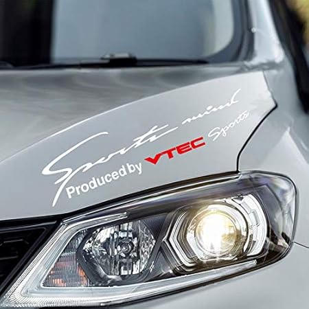 Amazon 28 10 センチメートル Vtec 搭載車のスタイリングステッカー Windows ボディスポーツデカール自動車スタイリング ホンダシビックアコードオデッセイ Spirior Crv White バイク外装パーツ 車 バイク