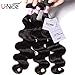 UNice Hair Malaysian Body Wave 3 Bundles, 100% Unprocessed Virgin Human Hair Weave Extensions, Natural Color 95-100g/pc (8 10 12 inches)