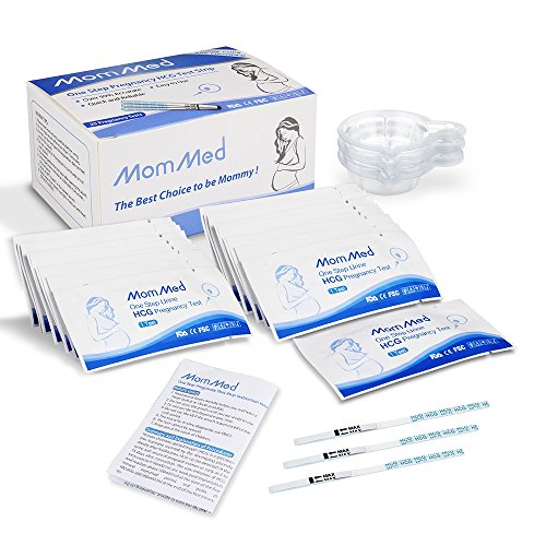 image for MomMed Pregnancy Test Strips, 25 HCG home pregnancy test with Free 25 