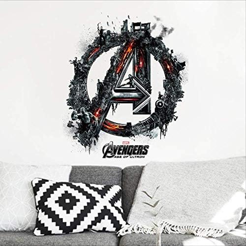 hzcl Avengers Logo, Cartoon Movie, Wall Stickers For, Nursery, Kids, Pvc, Wall Decals, Home, Room Decor, Wallpaper, Poster, Mural, 95 * 215cm