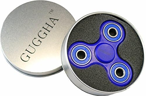 Spinner Fidget Toy Hybrid Ceramic Bearing for Kids &amp; Adults by GUGGHA (Blue + Blue)