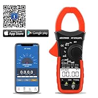 Digital Clamp Meter,AP-570C-APP APP Data Record & Control,4000 Counts Auto-Ranging Multi Meter with DC/AC Voltage&Current/Resistance/Capacitance/Temperature/Frequency/Duty Cycle/Over Load Protection