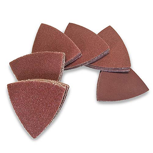 60pcs Triangular Hook & Loop Triangle Sandpaper, Fit 31/8 Inch